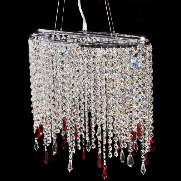 Хрустальная подвесная люстра Lumina Deco Aldonea LDP 7051-4 CHR