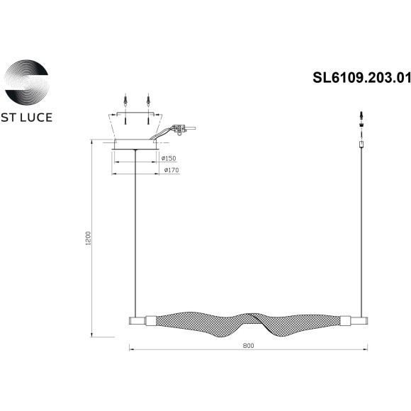SL6109.203.01 Светильник подвесной ST-Luce Золотистый/Белый LED 1*25W 3000K ALBA