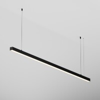 Maytoni LL312013 Подвесной линейный современный профильный светодиодный светильник 150 см, черный алюминий, белый матовый рассеиватель LED 30Вт 3000K 1650Лм CRI90 120° IP33 220V