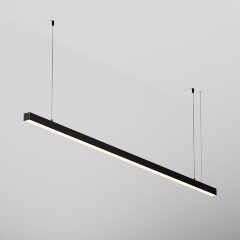 Maytoni LL312013 Подвесной линейный современный профильный светодиодный светильник 150 см, черный алюминий, белый матовый рассеиватель LED 30Вт 3000K 1650Лм CRI90 120° IP33 220V