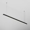 Maytoni LL312013 Подвесной линейный современный профильный светодиодный светильник 150 см, черный алюминий, белый матовый рассеиватель LED 30Вт 3000K 1650Лм CRI90 120° IP33 220V