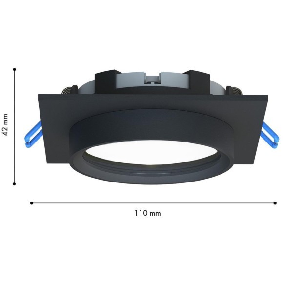 4673-1U, уличный светильник, L110xW110xH42, cutout:D95, 1xGX53LEDx15W, IP44, excluded