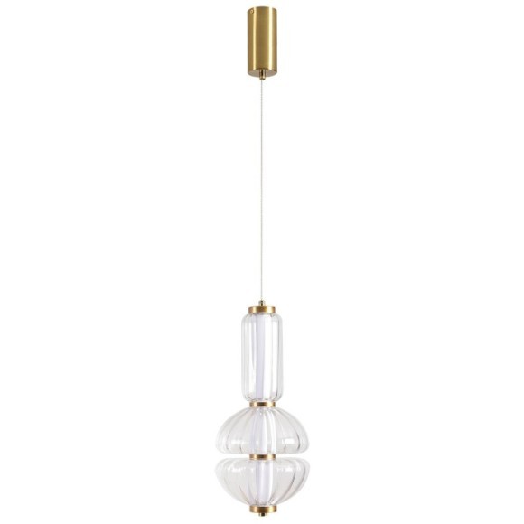 8325/28L Светодиодный подвесной светильник с прозрачным плафоном и бронзовым основанием 13Вт 617Лм 4000K CRI80 220V LUMION TAISHA