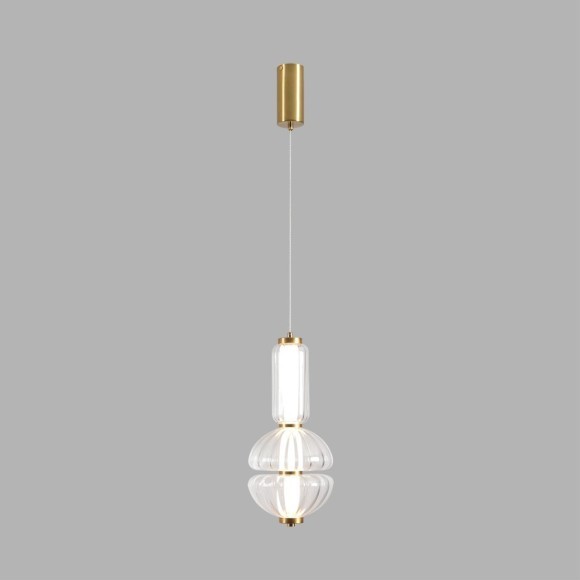 8325/28L Светодиодный подвесной светильник с прозрачным плафоном и бронзовым основанием 13Вт 617Лм 4000K CRI80 220V LUMION TAISHA