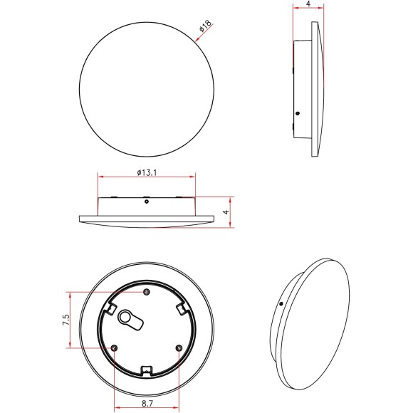 Фасадный светильник LED 2700/3400/4000 540Lm  Arte Lamp NIMBO A1510AL-1BK