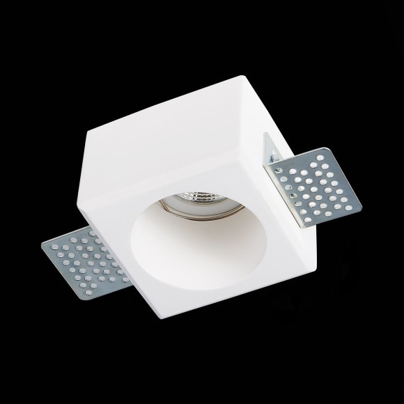 ST252.508.01 Св-к встр. из гипса Белый GU10 1*50W  IP20 L80xW80xH52 180-240V Без ламп Встраиваемые светильники