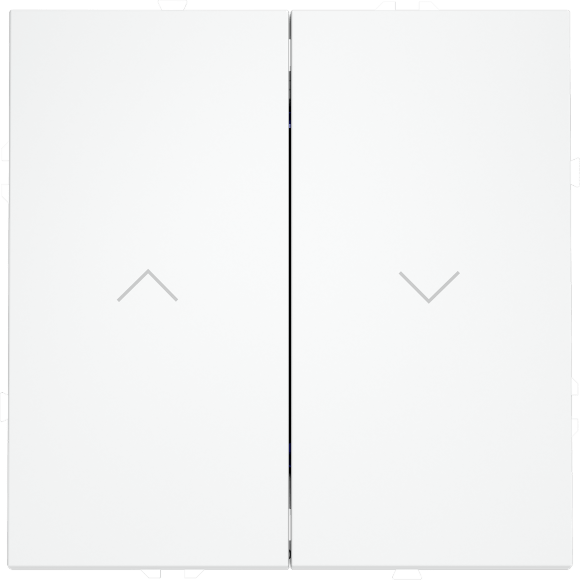 VLS020702 Выключатель для жалюзи звонкового типа для управления электроприводами белого матового цвета 10А (2200 Ватт) VOLTUM S70 (белый матовый)