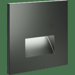 VLS000805 Накладка для розетки с заземлением, защитными шторками и защитной крышкой стального цвета VOLTUM S70 (сталь)