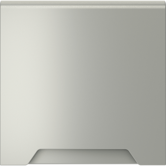 VLS000805 Накладка для розетки с заземлением, защитными шторками и защитной крышкой стального цвета VOLTUM S70 (сталь)