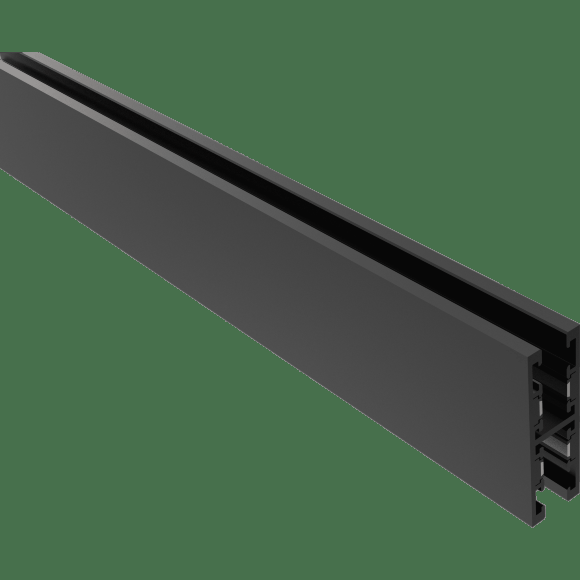 Crystal Lux CLT 0.126 01 L2000 BL 1407/033 Черный 2м магнитный двусторонний узкий 5мм шинопровод, накладной или подвесной, 2000x11x33мм