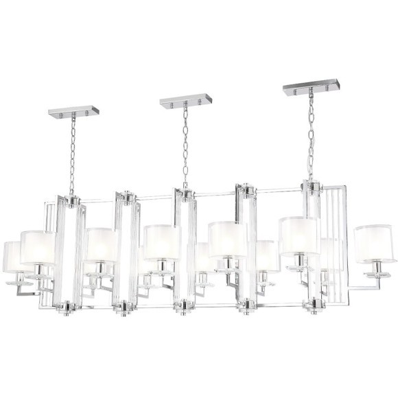 Люстра Crystal Lux NICOLAS SP12 L1600 NICKEL/WHITE