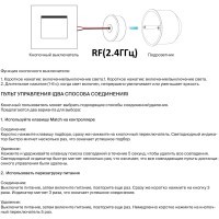 Maytoni RC03-1-RF-DIM-B 711038 Пульт скрытого монтажа (обычно за настенным выключателем), работающий с приемниками-контроллерами по RF(2.4ГГц), поддержка диммирования, 1 зона (устройство)