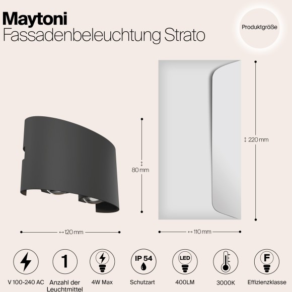 Архитектурная подсветка светодиодная Strato O417WL-L4GR3K IP54