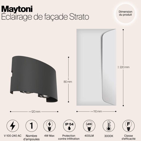 Архитектурная подсветка светодиодная Strato O417WL-L4GR3K IP54