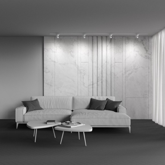 Однофазный двужильный светодиодный трековый светильник Maytoni Unity TR007-1-12W4K-W-1 ONDA 4000К 960Лм CRI90+ 120° 12Вт