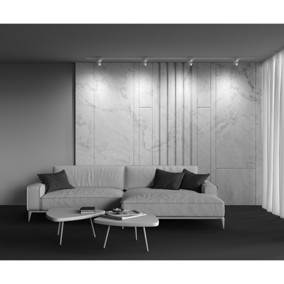 Однофазный двужильный светодиодный трековый светильник Maytoni Unity TR007-1-12W4K-W-1 ONDA 4000К 960Лм CRI90+ 120° 12Вт