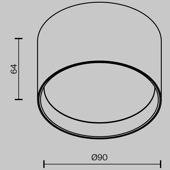 Потолочный светильник Technical C127CL-L7W4K-BS