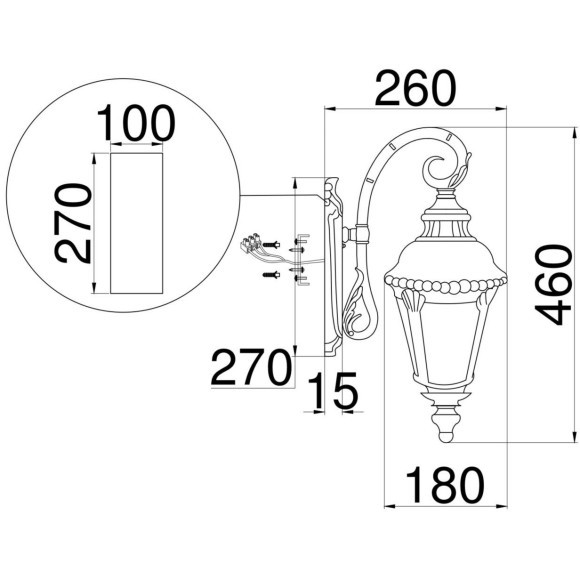 Уличный настенный светильник Maytoni O029WL-01BZ Goiri IP44 под лампу 1xE27 60W