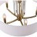 ST-Luce OPALUS BRASS SL1403.303.05 Подвесная люстра в ретро стиле, плафон тканевый белый абажур диаметром 55см, основание металл цвета латунь, макс высота 115см, сменные лампы E27 5x40W IP20 220В