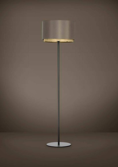 390124 EGLO MARCHENA Торшер с ножным выключателем, 1xE27, дерево, металл, черный, коричневый