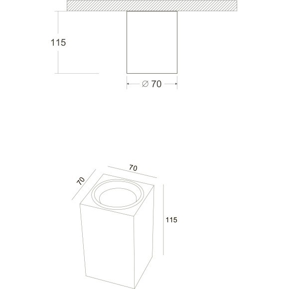Накладной потолочный светильник Maytoni C011CL-01W FOCUS под лампу 1xGU10 50W