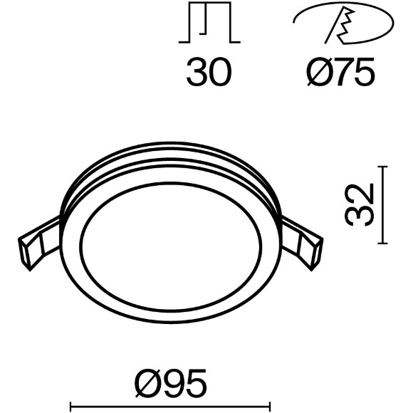 Встраиваемый светильник Technical DL303-L12B