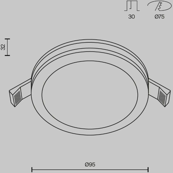 Встраиваемый светильник Technical DL303-L12B