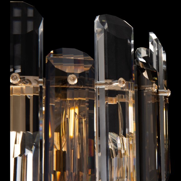 DIA200WL-02G Хрустальный настенный светильник (бра) основание матовое золото, лампы 2шт Е14, без выключателя, Maytoni Flare