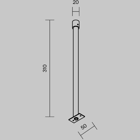 Жесткий подвес для уличной трековой системы Maytoni Elasity IP O-TR001-HL-B300