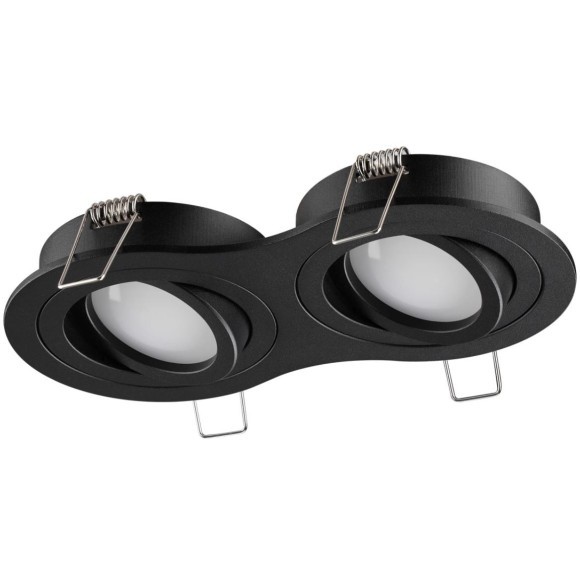 371024 Черный двойной встраиваемый светильник 2x92мм с поворотными лампами GU10 2x50W 220-240V IP20 Novotech MORUS 371024 Черный двойной встраиваемый светильник 2x92мм с поворотными лампами GU10 2x50W 220-240V IP20 Novotech MORUS