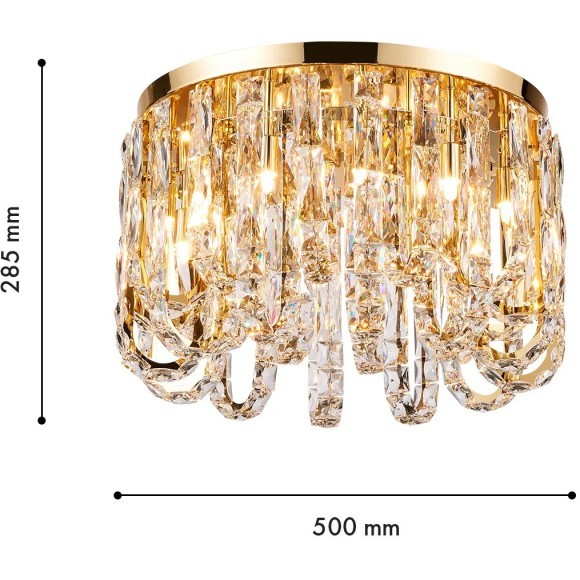 Люстра потолочная хрустально-золотая под лампы G9 Favourite 4721-12C