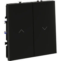 VLS020708 Выключатель для жалюзи звонкового типа для управления электроприводами черного матового цвета 10А (2200 Ватт) VOLTUM S70 (черный матовый)