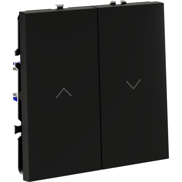 VLS020708 Выключатель для жалюзи звонкового типа для управления электроприводами черного матового цвета 10А (2200 Ватт) VOLTUM S70 (черный матовый)