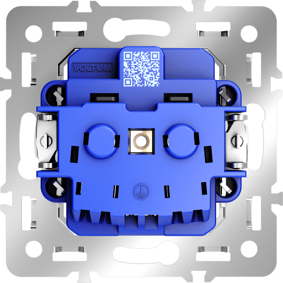 VLS0401M Механизм розетки с заземлением встаиваемый в подрозетник 16 ампер (3500 Ватт) VOLTUM S70