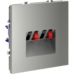 VLS060305 Розетка акустическая 4-местная для подключения динамиков и других звуковоспроизводящих устройств (для проводов сечением 0,5 — 4 ММ²) стального цвета VOLTUM S70 (сталь) VLS060305 Розетка акустическая 4-местная для подключения динамиков и других звуковоспроизводящих устройств (для проводов сечением 0,5 — 4 ММ²) стального цвета VOLTUM S70 (сталь)