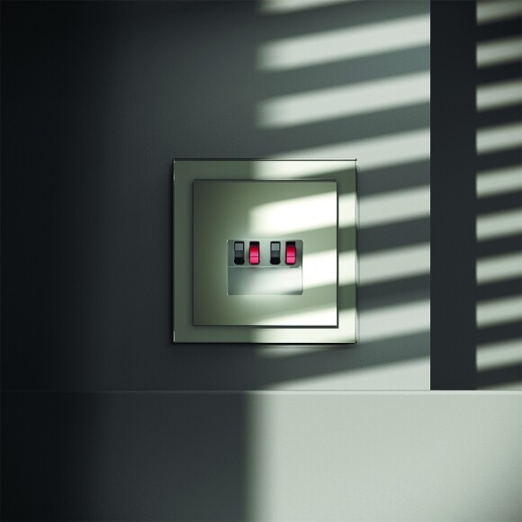 VLS060305 Розетка акустическая 4-местная для подключения динамиков и других звуковоспроизводящих устройств (для проводов сечением 0,5 — 4 ММ²) стального цвета VOLTUM S70 (сталь)