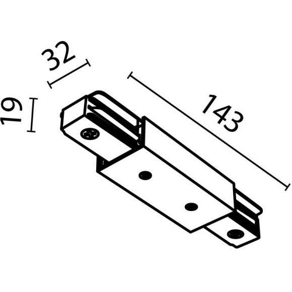 Прямой соединитель для накладных однофазных шинопроводов Maytoni TRA001CB-11B