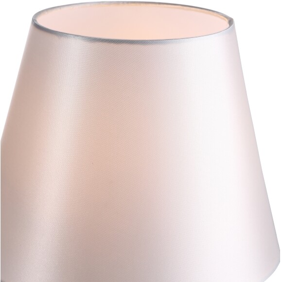 ST-Luce OPALUS BRASS SL1403.304.01 Настольный классический светильник в ретро стиле с белым плафоном абажуром диаметром 25см, высота 49см, лампа E27 1x40W IP20 220В выключатель на проводе в розетку