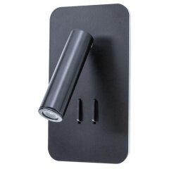 Спот светодиодный для чтения с выключателем Electra A8233AP-1BK Спот светодиодный для чтения с выключателем Electra A8233AP-1BK