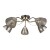 Потолочная люстра с 5 стеклянными плафонами под лампы цоколя Е27 Arte Lamp LILY A4366PL-5BK