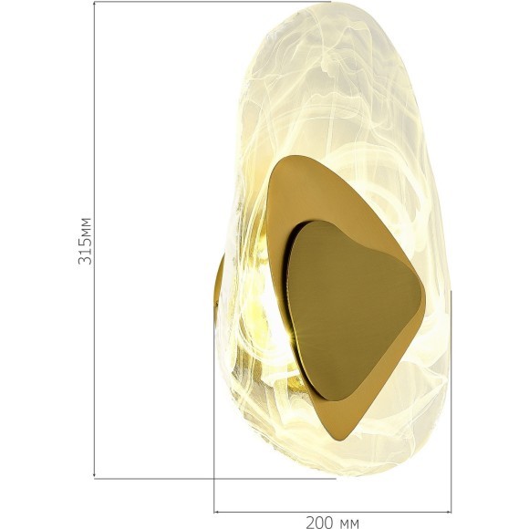 SL6123.301.01 Светильник настенный ST-Luce Латунь/Прозрачно-белый LED 1*7W 4000K MUSE SL6123.301.01 Светильник настенный ST-Luce Латунь/Прозрачно-белый LED 1*7W 4000K MUSE