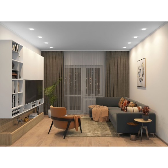 DK4602-WW Встраиваемый светильник, IP 20, 9 Вт, LED 3000, белый, пластик DK4602-WW Встраиваемый светильник, IP 20, 9 Вт, LED 3000, белый, пластик