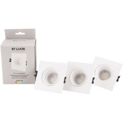 ST906.518.01_3 ST Luce Набор из трех светильников встраиваемых, со сменным светодиодным модулем LED 1*5.6W 4000K