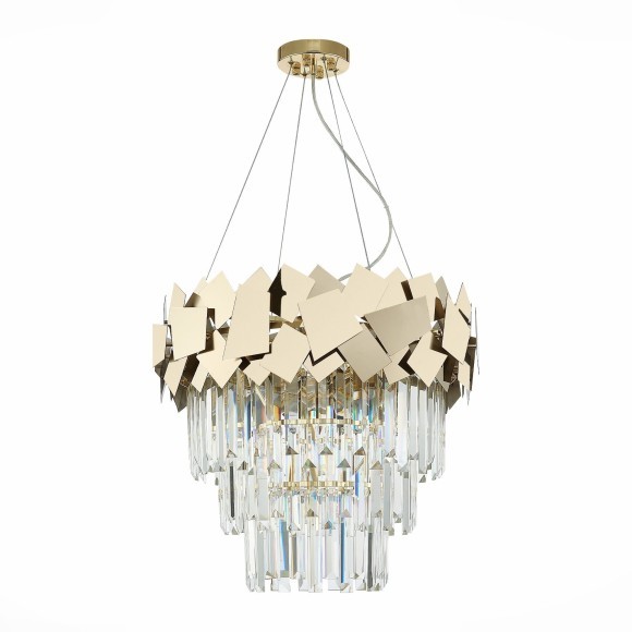 SL1232.203.06 ST Luce CASERTA Светильник подвесной, E14,6х60W, золотистый/прозрачный, золотистый