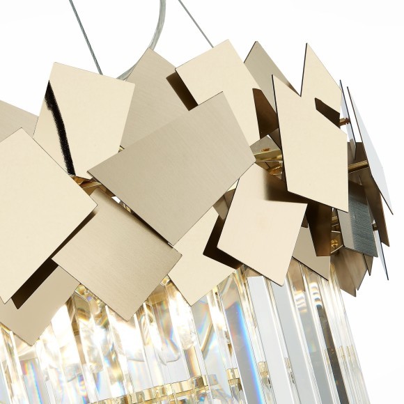 SL1232.203.06 ST Luce CASERTA Светильник подвесной, E14,6х60W, золотистый/прозрачный, золотистый