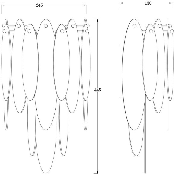 Настенный светильник (бра) Freya FR5217WL-02FG