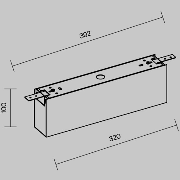 Короб для блока питания Maytoni Elasity IP O-TR001-BX-B