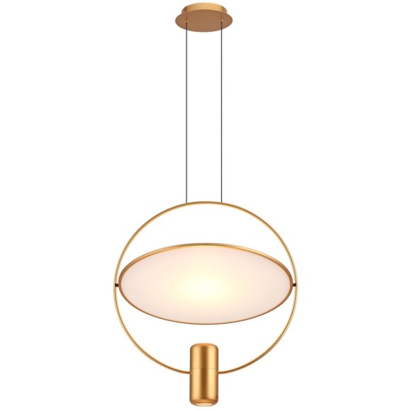 7028/2L HIGHTECH ODL25 золото/белый матовый/ металл/акрил Подвесной светильник золот. поворотный 150°  IP20 LED GU10 2*7W ORBITE