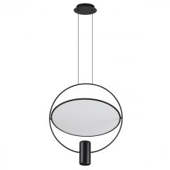 7029/2L HIGHTECH ODL25  черный/бел матовый металл/акрил Подвесной светильник черный  поворотный 150°  IP20 LED GU10 2*7W ORBITE