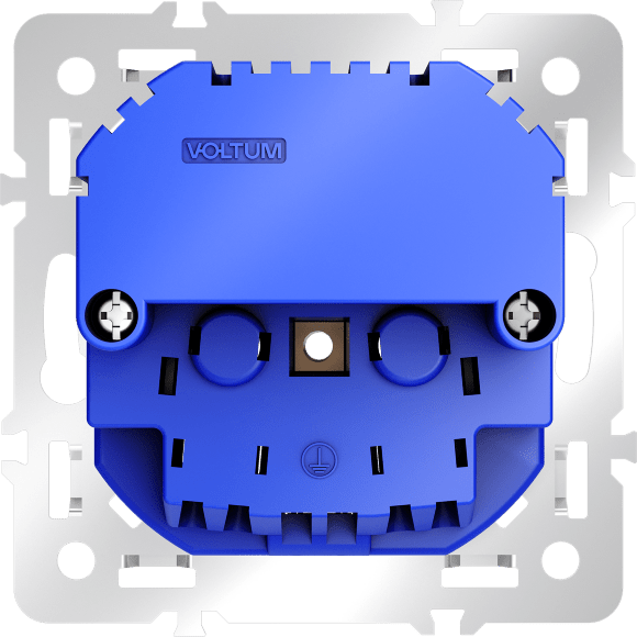 VLS0404M Механизм розетки с заземлением и защитными шторками 16А, с двумя зарядками USB Type-А VOLTUM S70 VLS0404M Механизм розетки с заземлением и защитными шторками 16А, с двумя зарядками USB Type-А VOLTUM S70